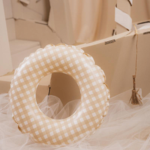 Круг надувной Mrs. Ertha "Speckled Diamond", песочные ромбики, 45 см